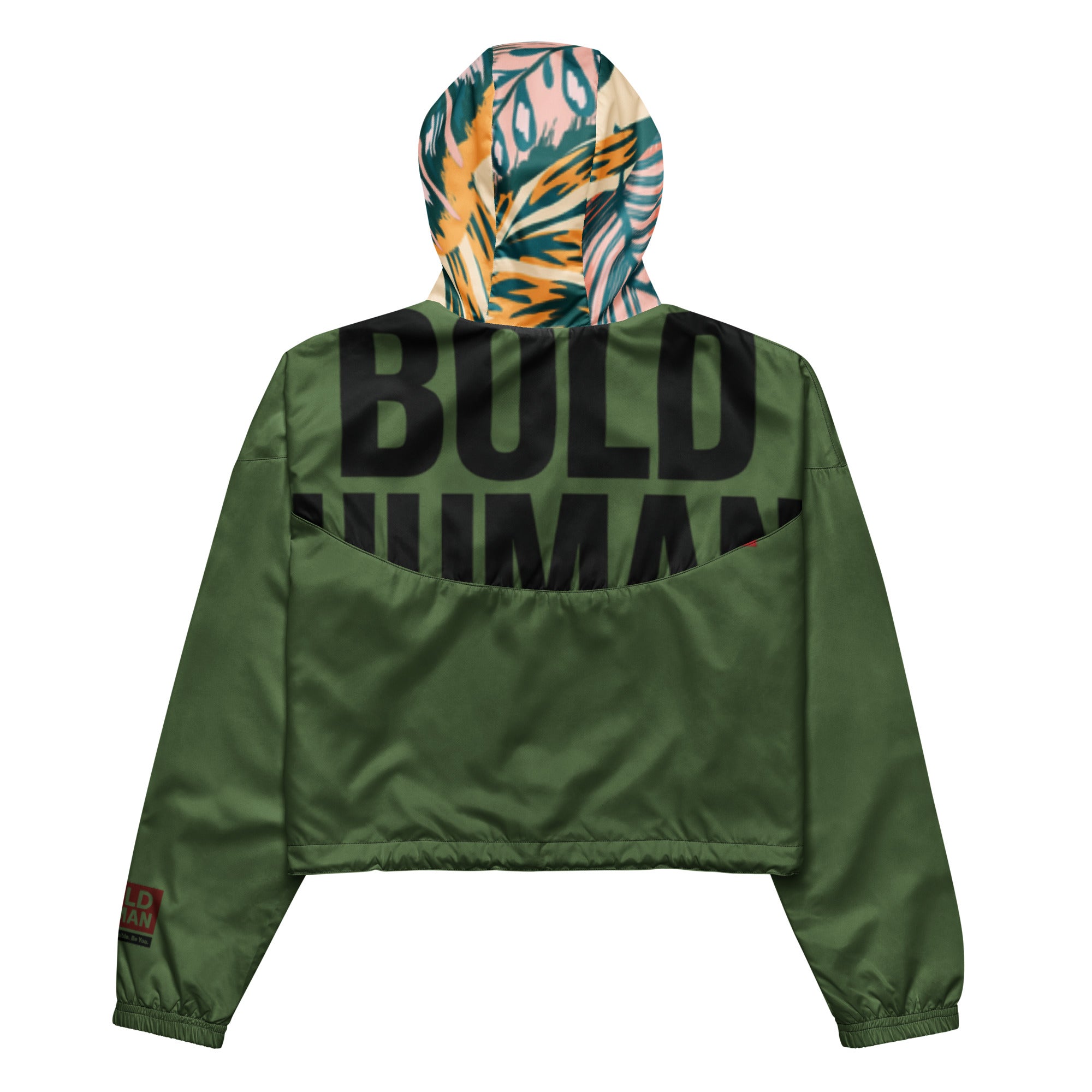 Women’s cropped windbreaker Jacke Fern Green