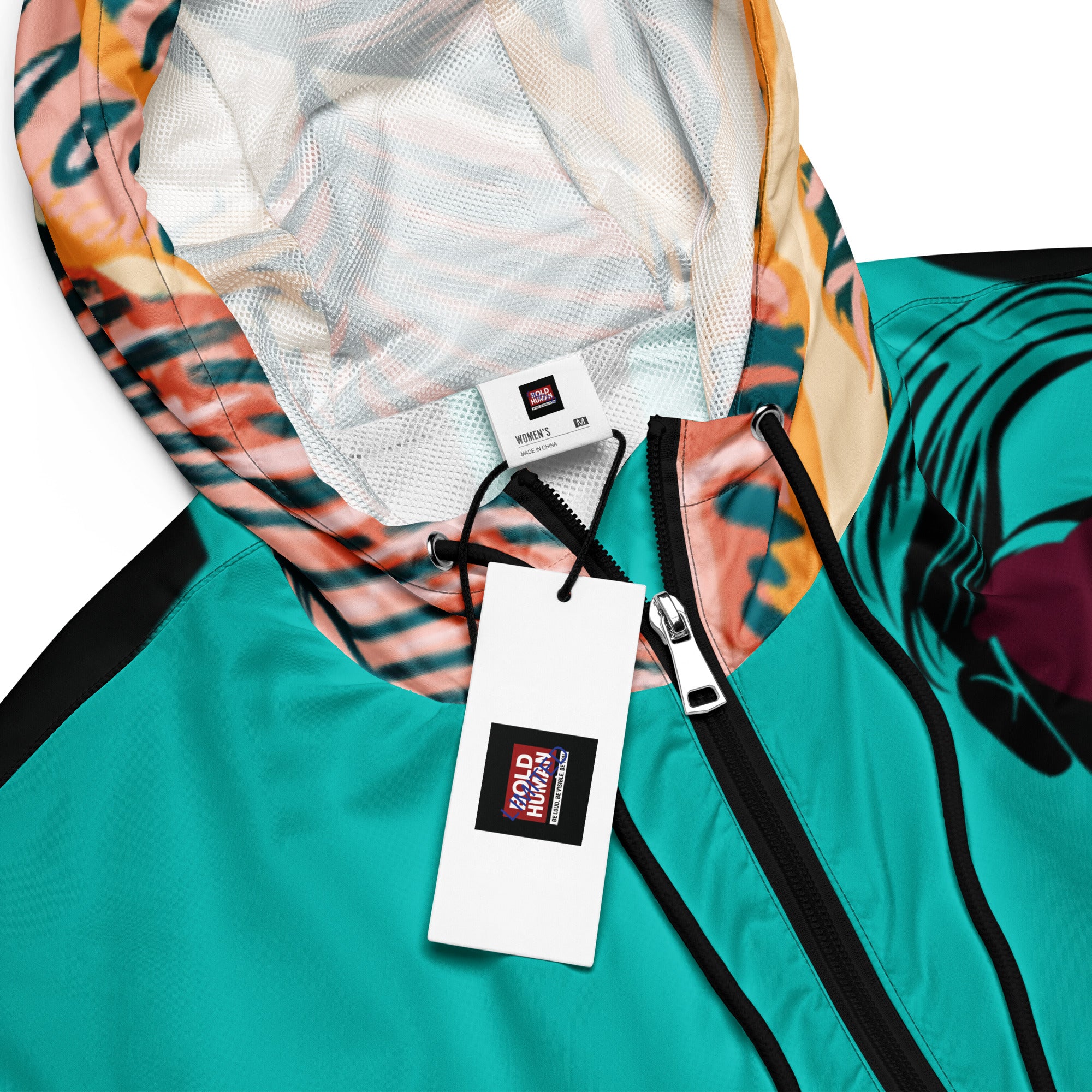 Women’s cropped windbreaker Jacke Iris Blue