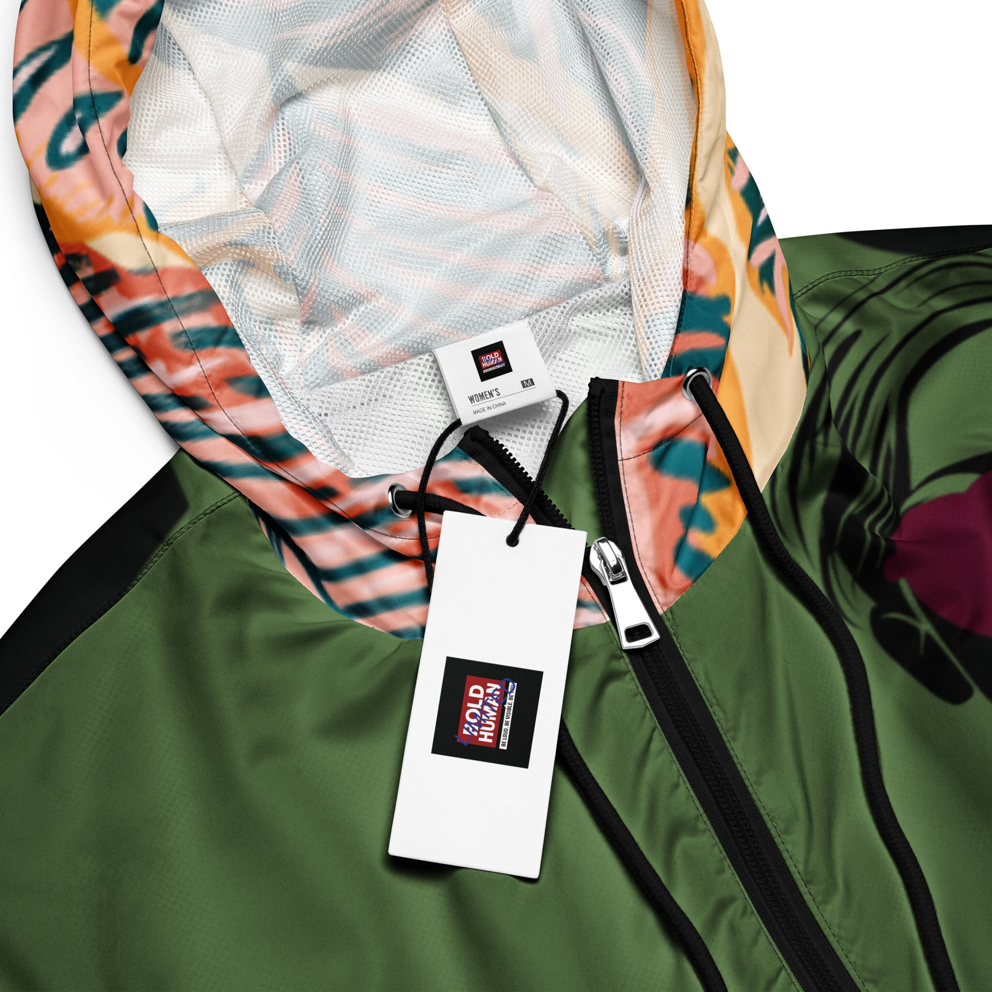Women’s cropped windbreaker Jacke Fern Green