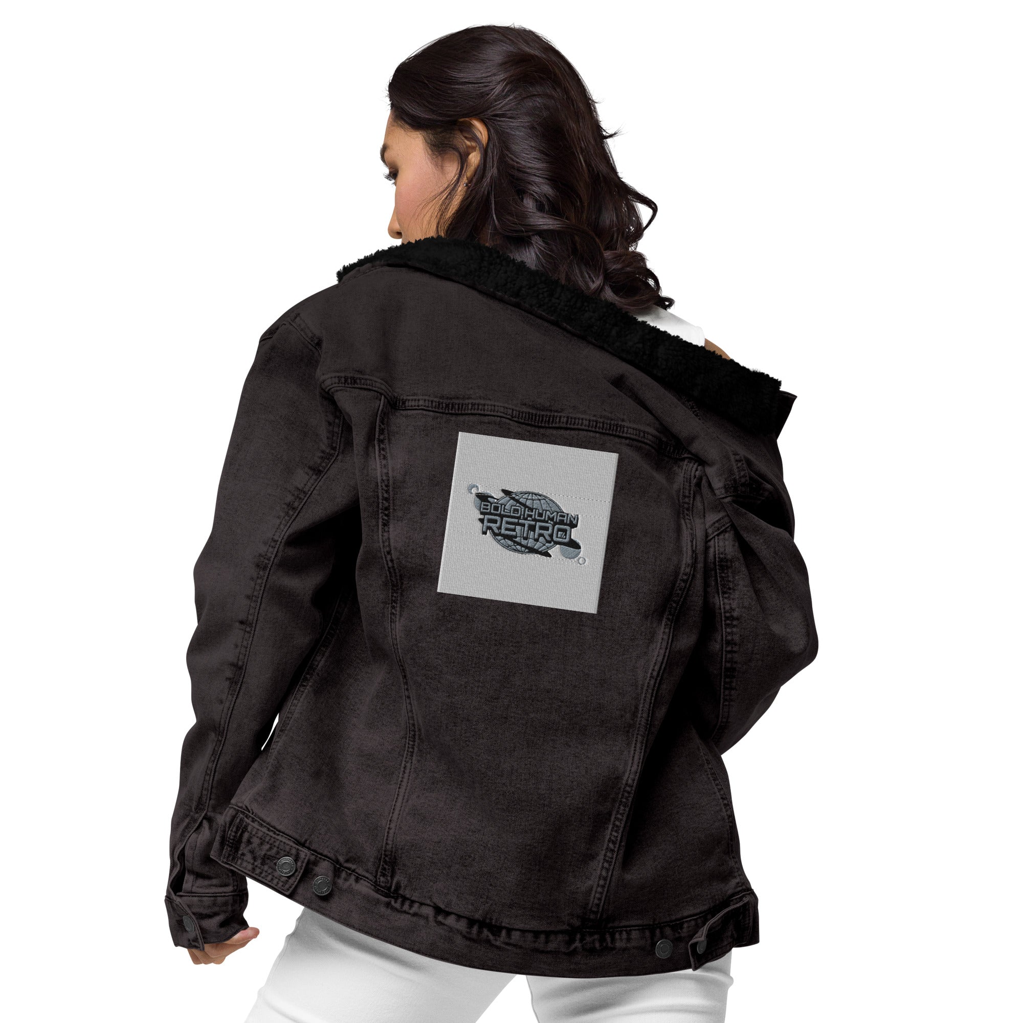Unisex  Sherpa Jeans-Jacke