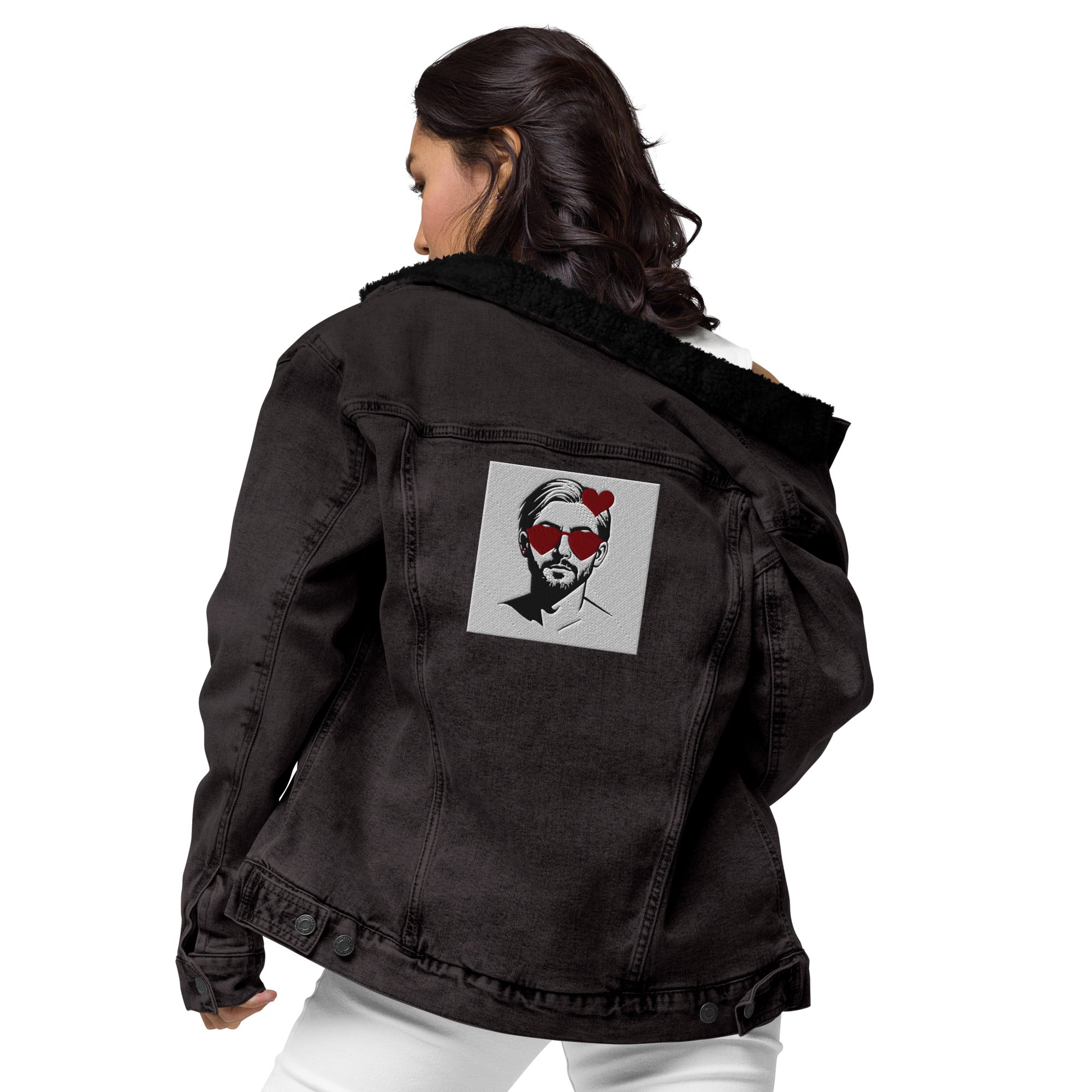Unisex  Sherpa Jeans-Jacke