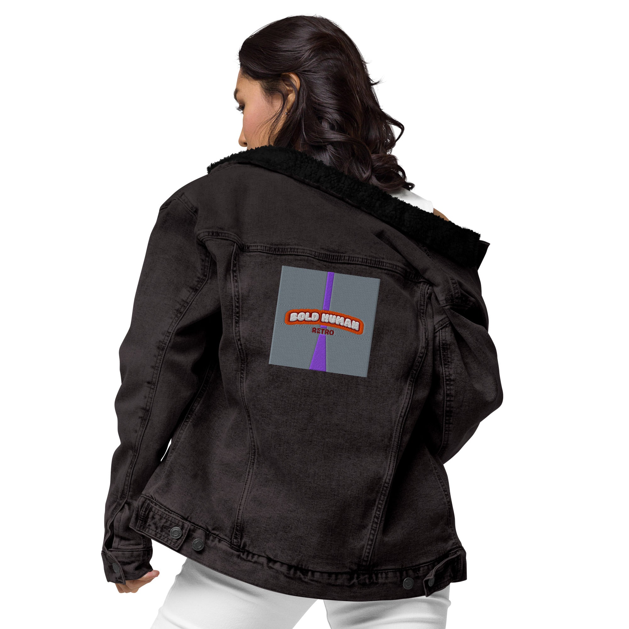 Unisex  Sherpa Jeans-Jacke