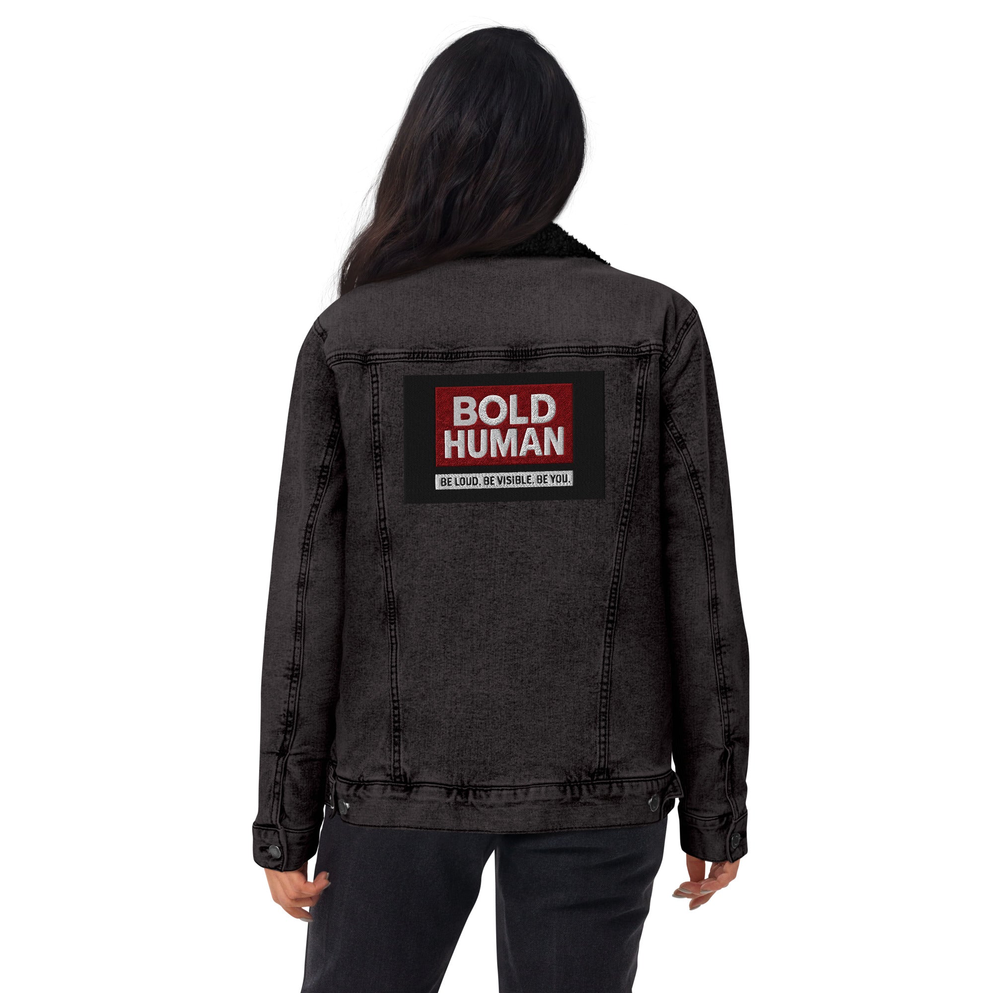 Unisex  Sherpa Jeans-Jacke