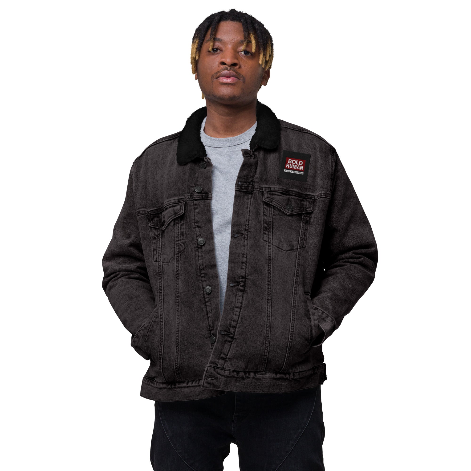 Unisex  Sherpa Jeans-Jacke