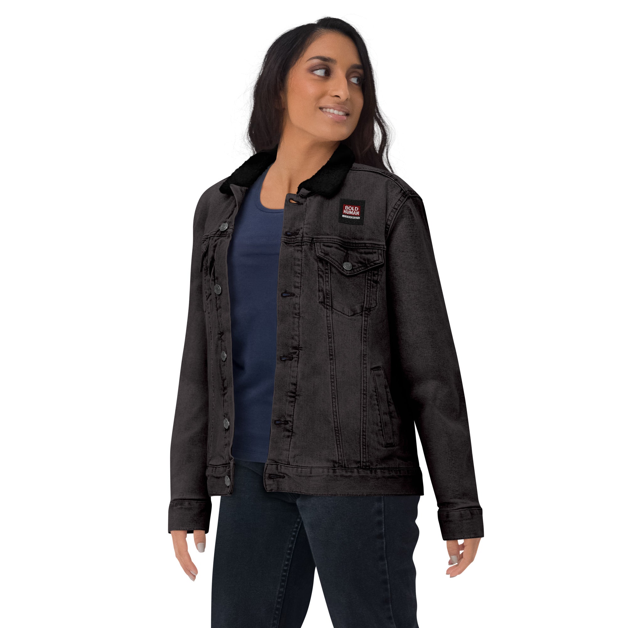Unisex  Sherpa Jeans-Jacke