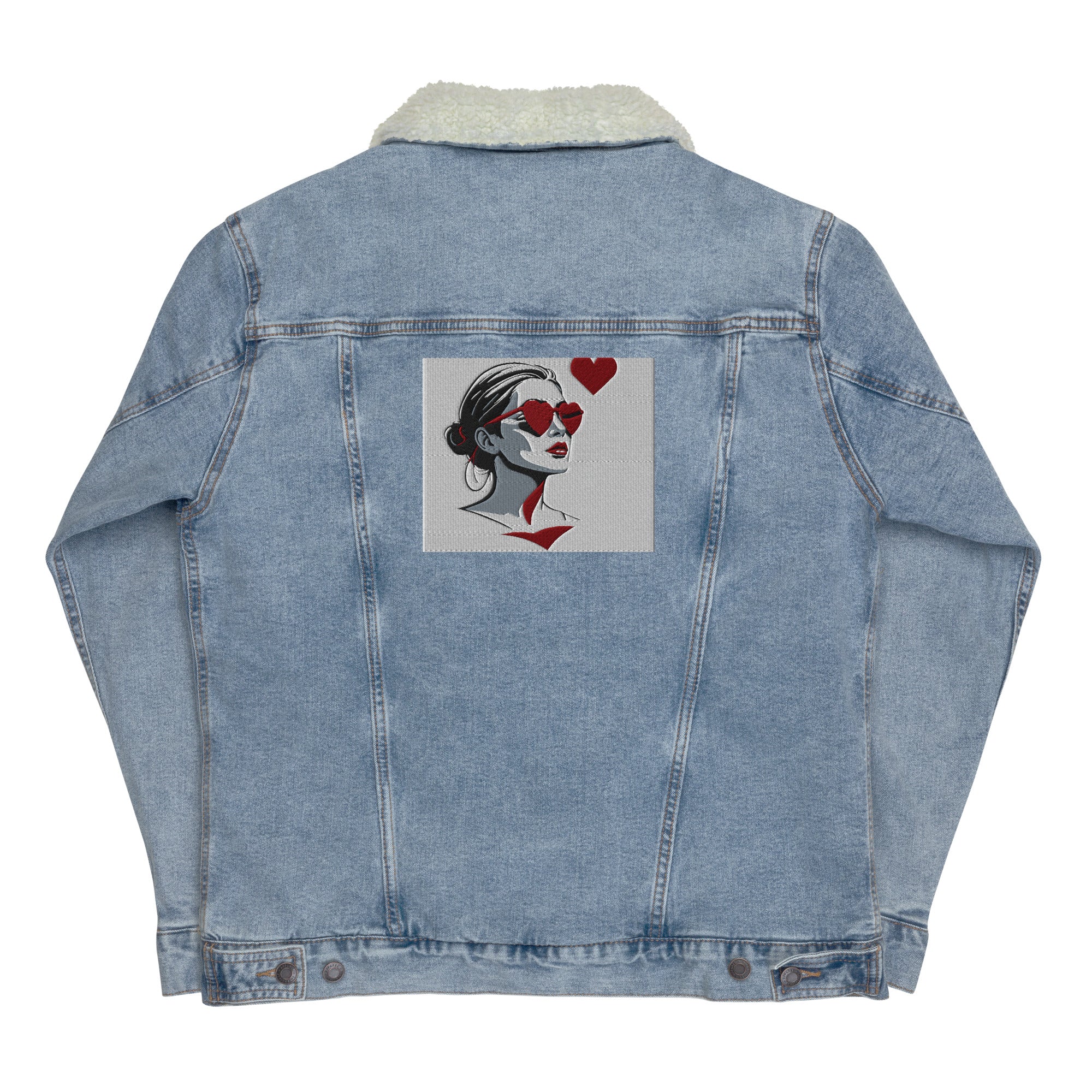 Unisex  Sherpa Jeans-Jacke