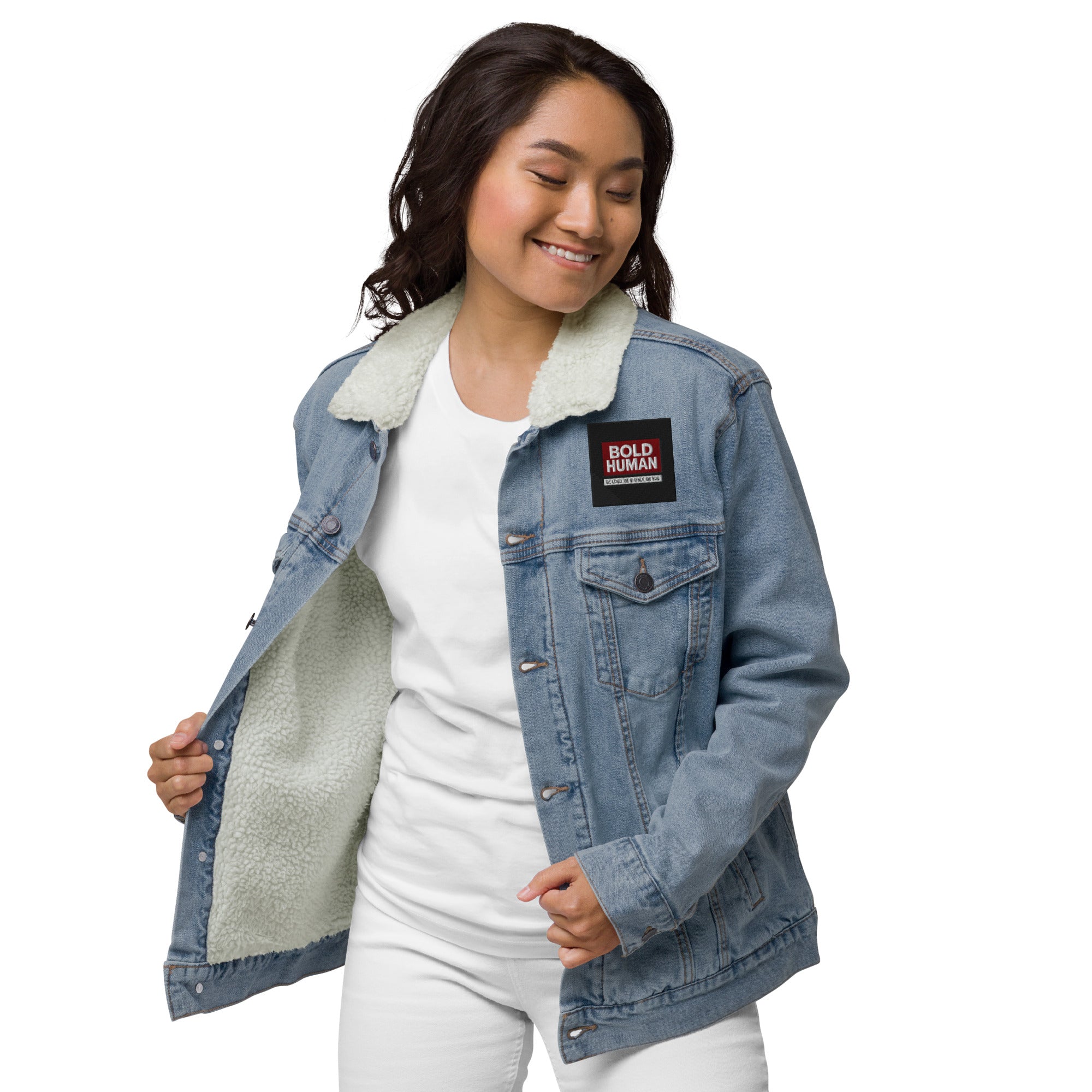 Unisex  Sherpa Jeans-Jacke