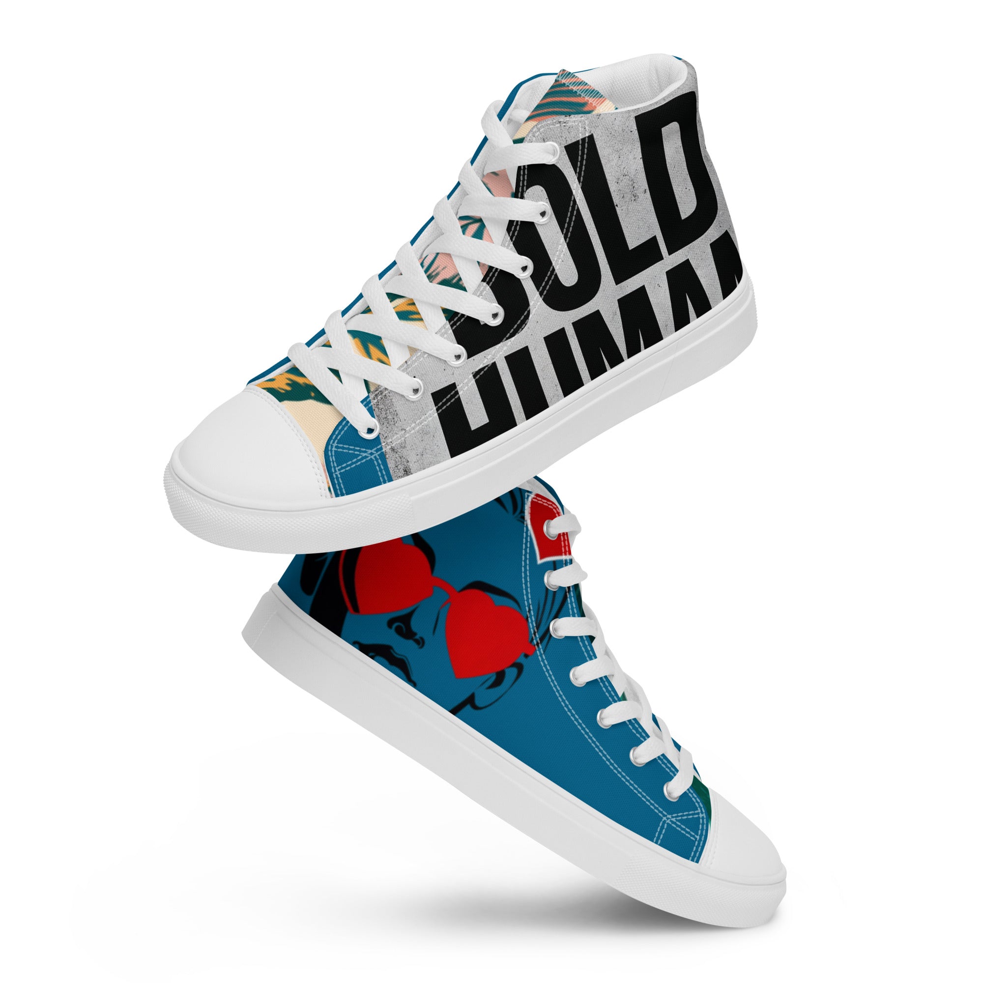 Women’s high top canvas shoes Himmelblau