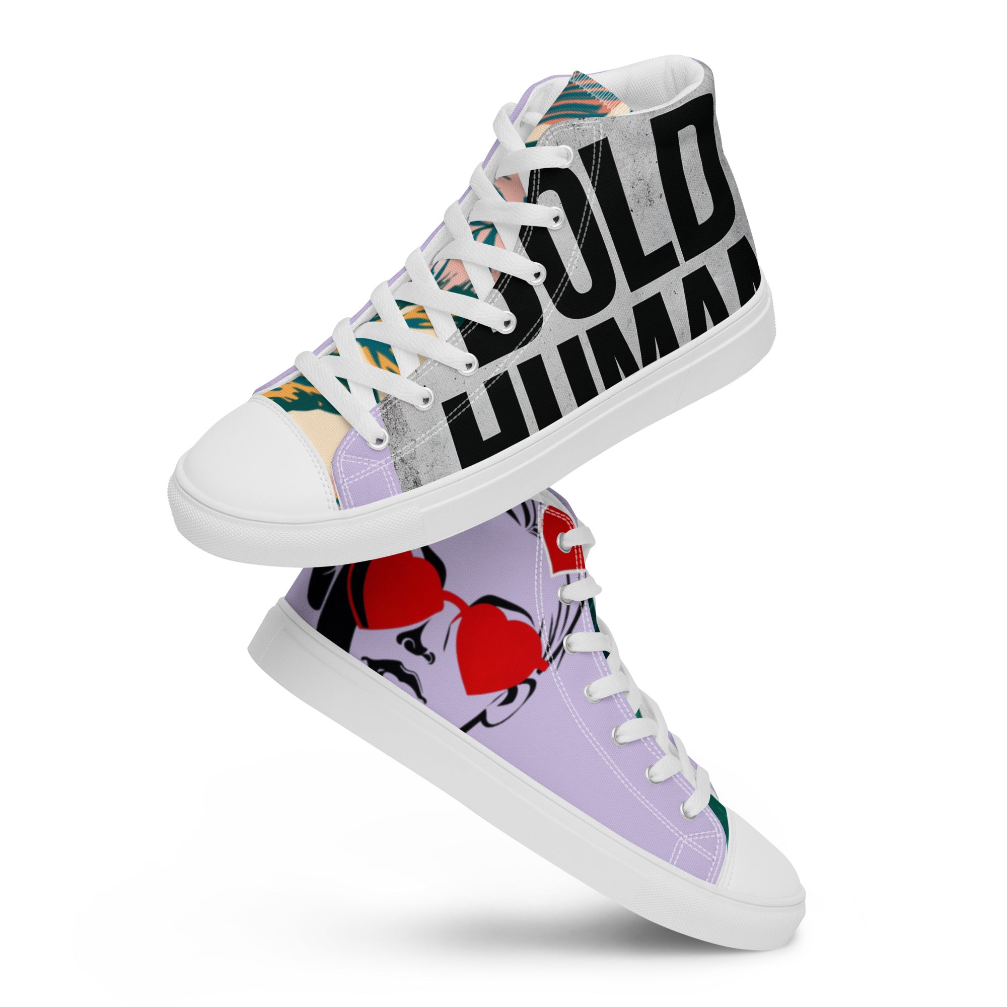 Women’s high top canvas shoes Fog