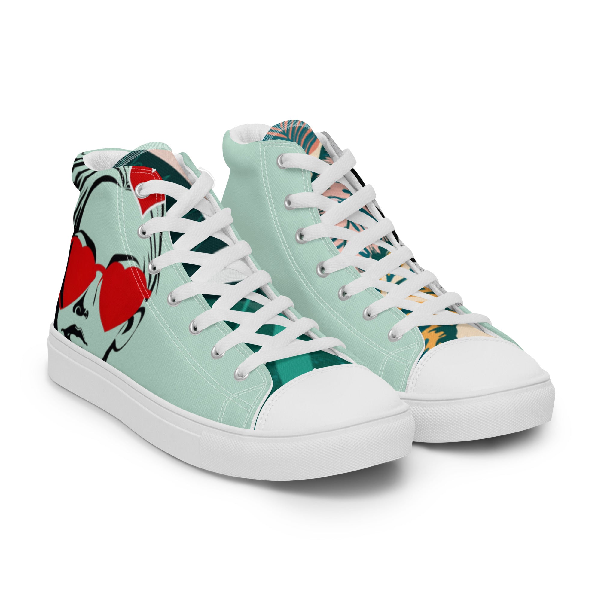 High-Top Leinenschuhe für Damen